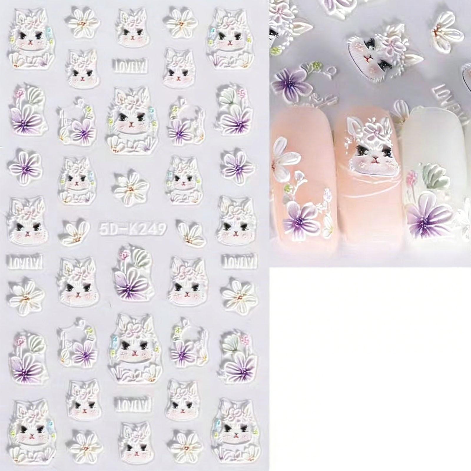 

Nail Stickers Featuring Seven-spotted Ladybugs, Bees, Three-dimensional Relief Of Beaches And Sea Shells, And Nail Stickers Of Sea Snails. One Size