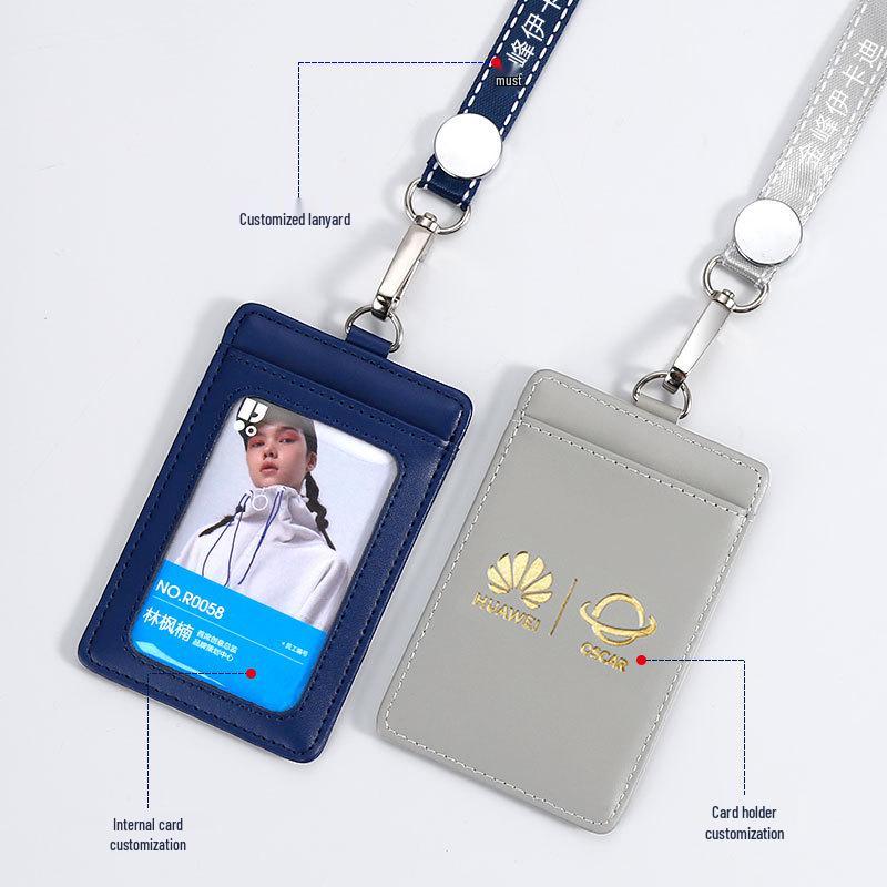 Γνήσιο Δερμάτινη Θήκη Ταυτότητας & Καρτών με Κορδόνι για Εργασία, Φοιτητές & Κάρτες Λεωφορείου