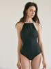 MADIN Ballerina Halterneck One-Piece Swimsuit Sparkle Charcoal