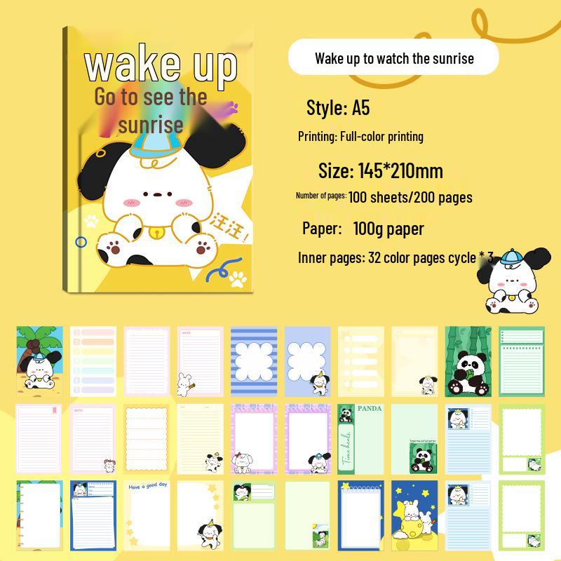 

A5 Student Cartoon Notebook: Cute, Colorful, Thick Pages, Ideal for Elementary School Diary.