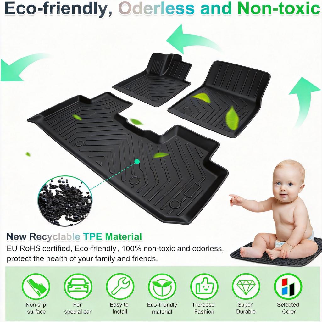 BYD Song Plus DMI 2024-2026 TPE Floor Mats Full Cover All Weather Waterproof Non Slip Car Floor Liners Custom Fit Interior Acces
