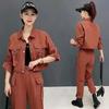 Women's Trendy Slimming Two-Piece Petite Workwear Set for Spring and Autumn