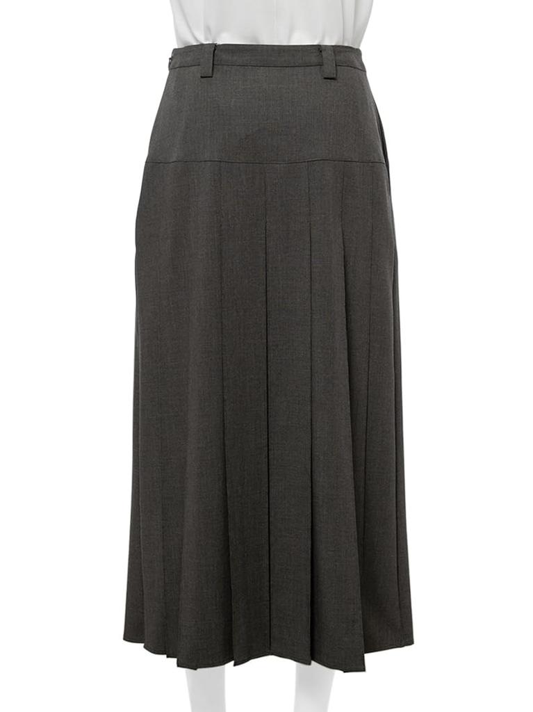 Waist yoke pleated skirt 09WFS254311GRY0