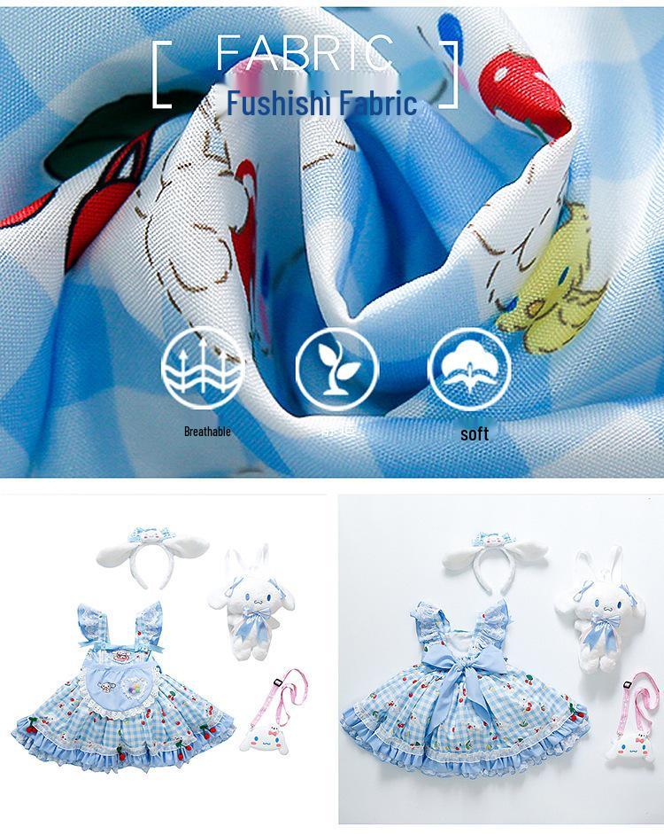 Vestito estivo da bambina Cinnamonroll Lolita Principessa con spalline per festa di compleanno