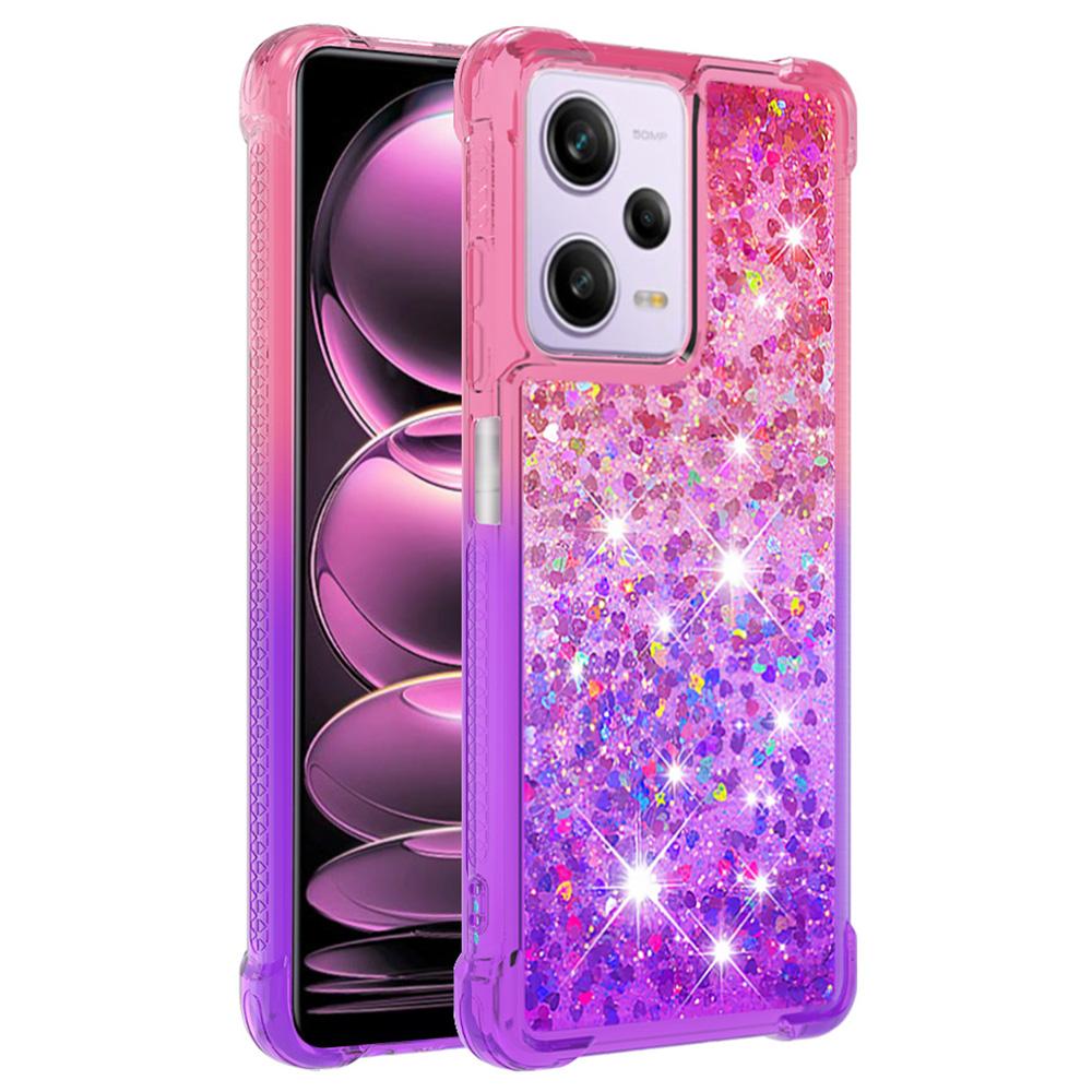 

Для Xiaomi Redmi Note 12 Pro 5G/Note 12 Pro Speed 5G/Poco X5 Pro 5G TPU Чехол Градиентный Зыбучий Песок Задняя Крышка Телефона Pink/Purple