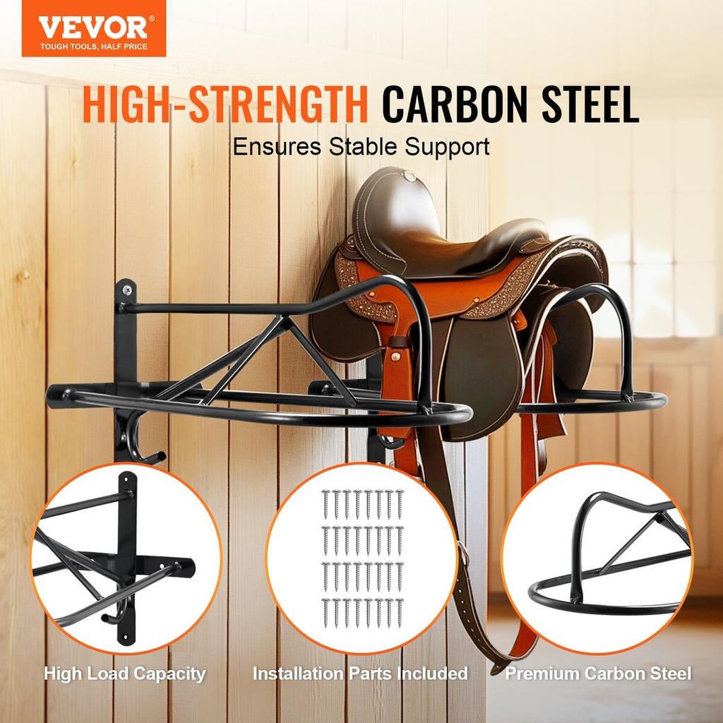 Wall Mount Saddle Rack with Pad Bar 8 Packs Horse Saddle Rack Stand