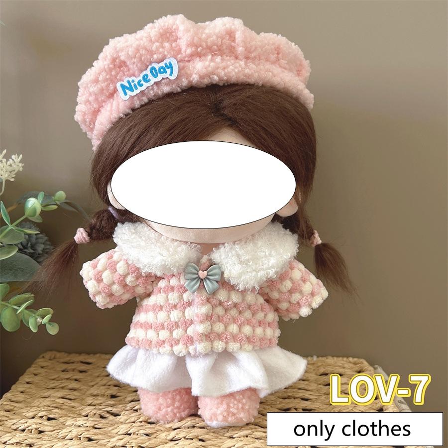 20Cm For Cotton Doll Plush Clothes Winter Outfit Lovely Doll Clothes Accessories For 20Cm Plush Cotton Doll Dress Up Diy Toys