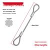 Rust-Proof, Wear-Resistant Steel Wire Rope with Aluminum Head - High Load-Bearing, Corrosion-Resistant, Thickened for Outdoor Industrial Safety