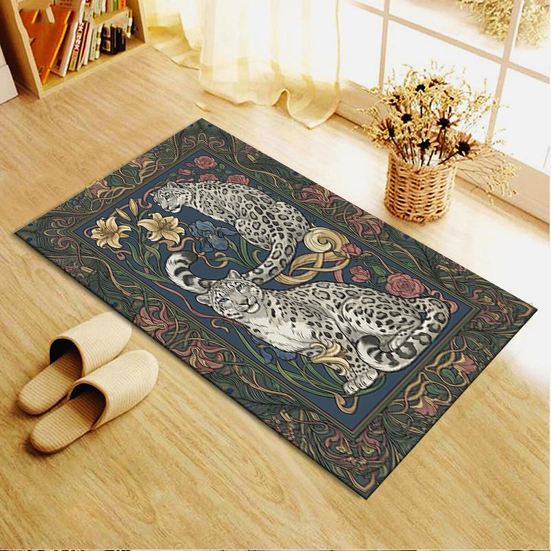 2025 New Snow Leopard Animal Carpet Rug for Living Room Bedroom Home Sofa Decoration,Kids play Non-slip Floor Mat104