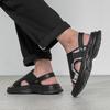Herrensandalen Sommersandalen tragen rutschfest und desodorierend weiche Sohle neue Strandschuhe 471212 schwarz-J