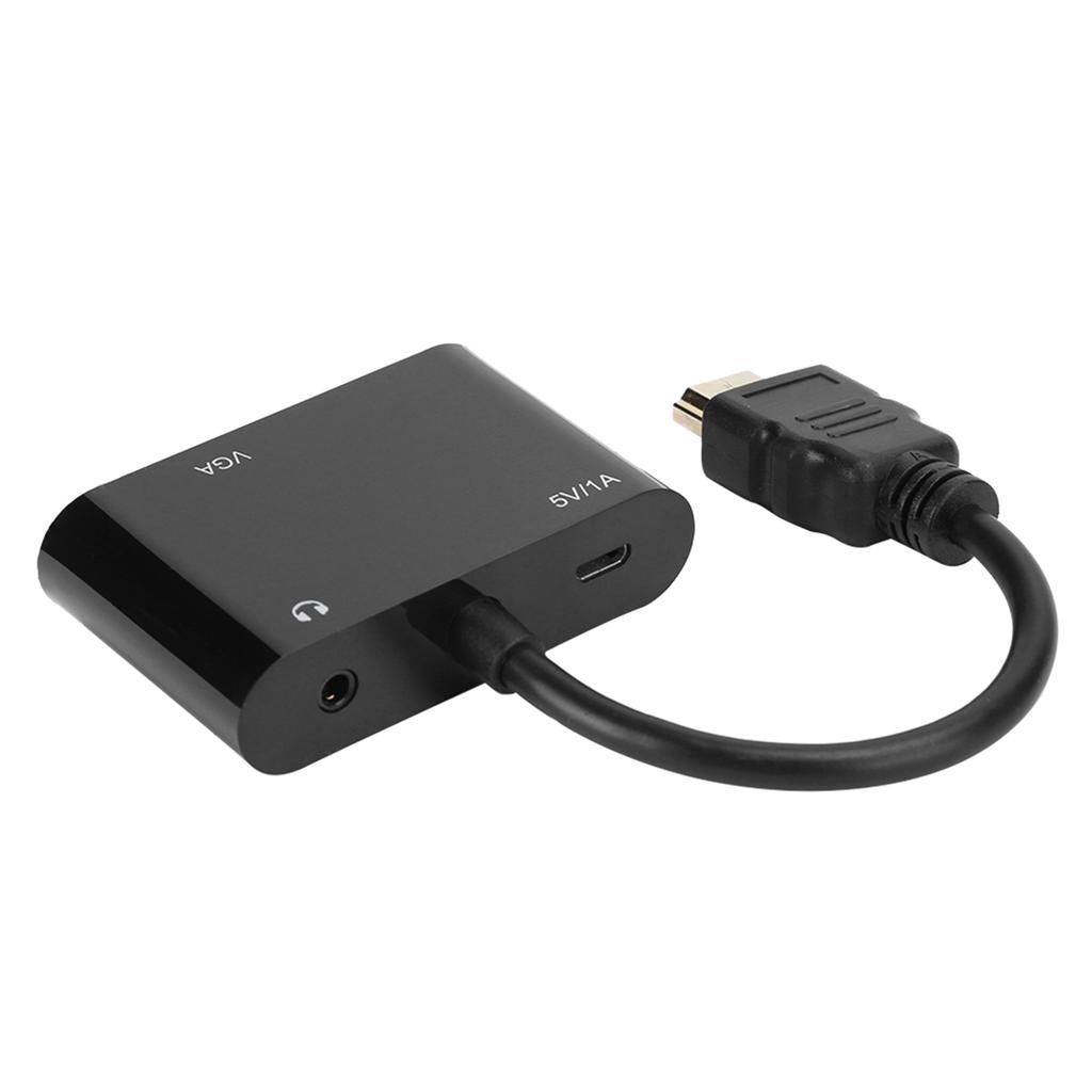 Video Converter HDMI To HDMIVGAMicor Power Supply 3.5mm 4K HD Simultaneous Display