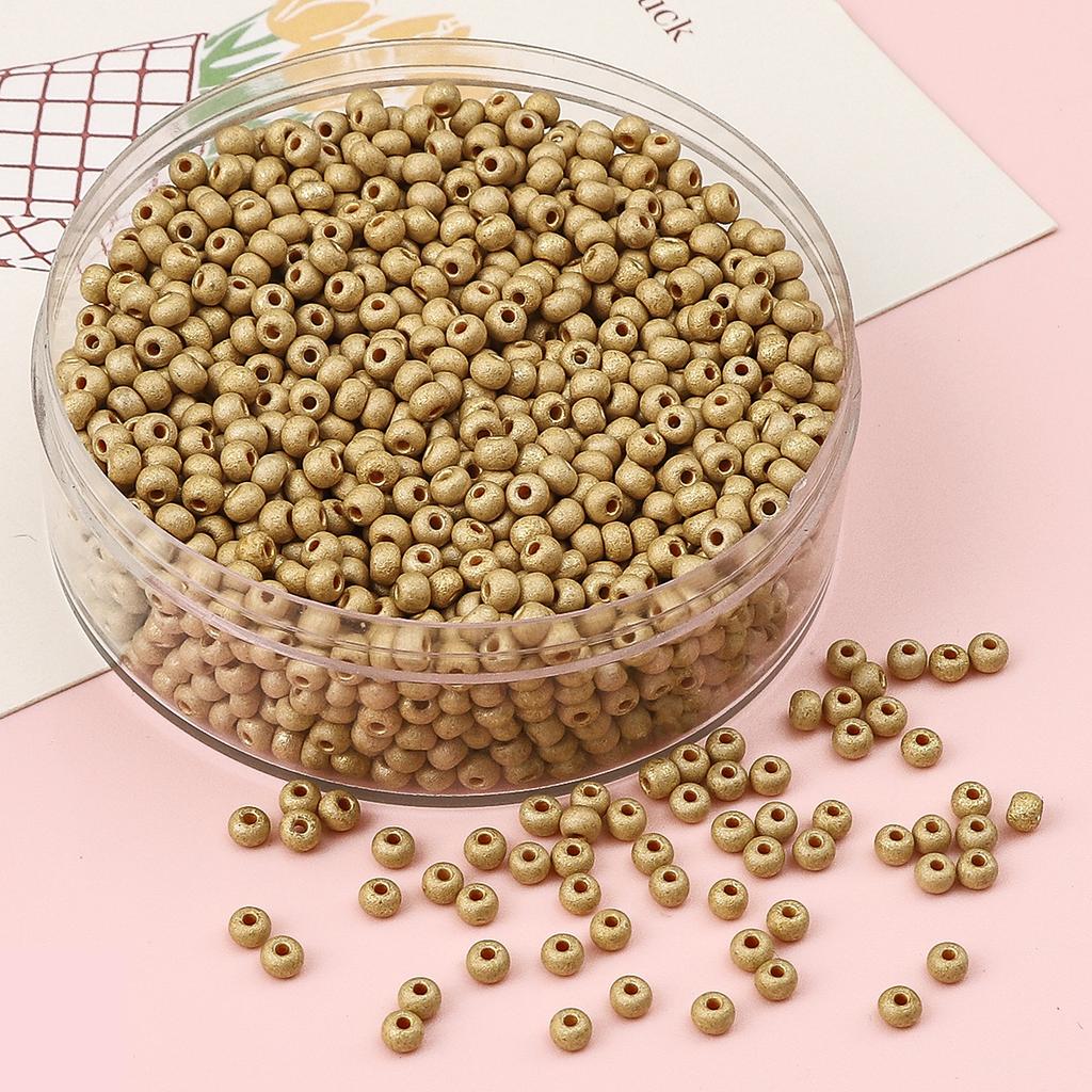Glas Reisperlen Metall Mineralfarbe Perlen Handgemacht DIY Perlenkette Armband Zubehör Materialien Perlen zur Schmuckherstellung