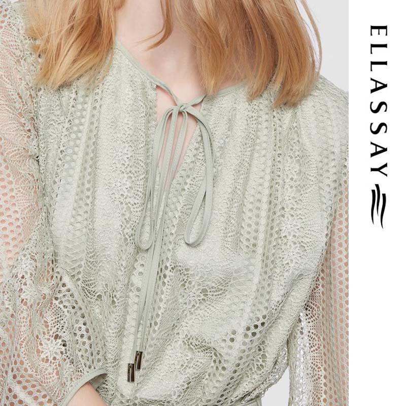 ELLASSAY Women's French Hollow Lightweight Midi Tea Dress