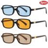 Protective Glasses 3pcs Fashion Small Rectangle Sunglasses Women Colorful Lens Eyeglasses Minimalist Style UV400 Glasses Unisex