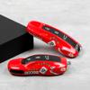 AABKR1 Red Mahjong Painting Car Key Case for Porsche Boxster Cayman Panamera Cayenne Macan 718/911 Taycan