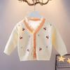 Kinderpullover Strickjacke Herbst-Outfit Neuer koreanischer Stil Westlicher Stil Kinderjacke Frühling und Herbst Strickpullover