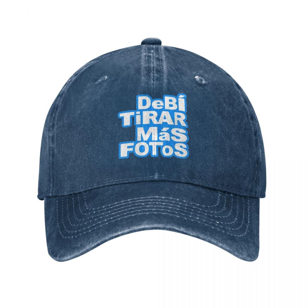 Bads Bunnys DTMF Debi Tirar Mas Fotos Men Women Baseball Cap Distressed Denim Washed Hats Cap Retro Running Golf Headwear