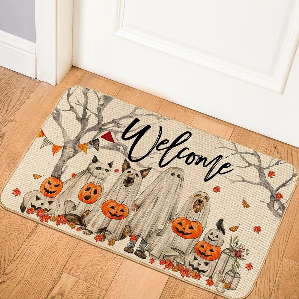 Halloweenowa wycieraczka dywanik pod drzwi wejściowe zewnętrzne kuchnia przedpokój dekoracja jesienna