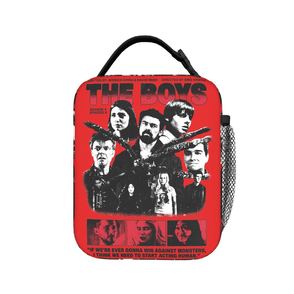 The Boys Billy Butcher Homelander Insulated Lunch Bags Portable Lunch Container Thermal Bag Tote Lunch Box Work Bento Pouch
