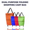 Foldable Shopping Bag Trolley Oxford Cart Wheel Handbag Eco-Friendly Reusabl