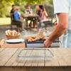 Stainless Steel BBQ Basket with Handle for Grilling Berries and Fruit Skewers