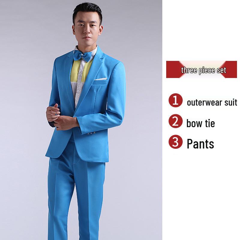 Men's Slim Fit Tuxedo Suit for Performances, Choir, Weddings, and Photo Shoots