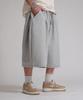 Like The Most Side Pintuck Autumn-Length Bermuda Training Pants_Gray