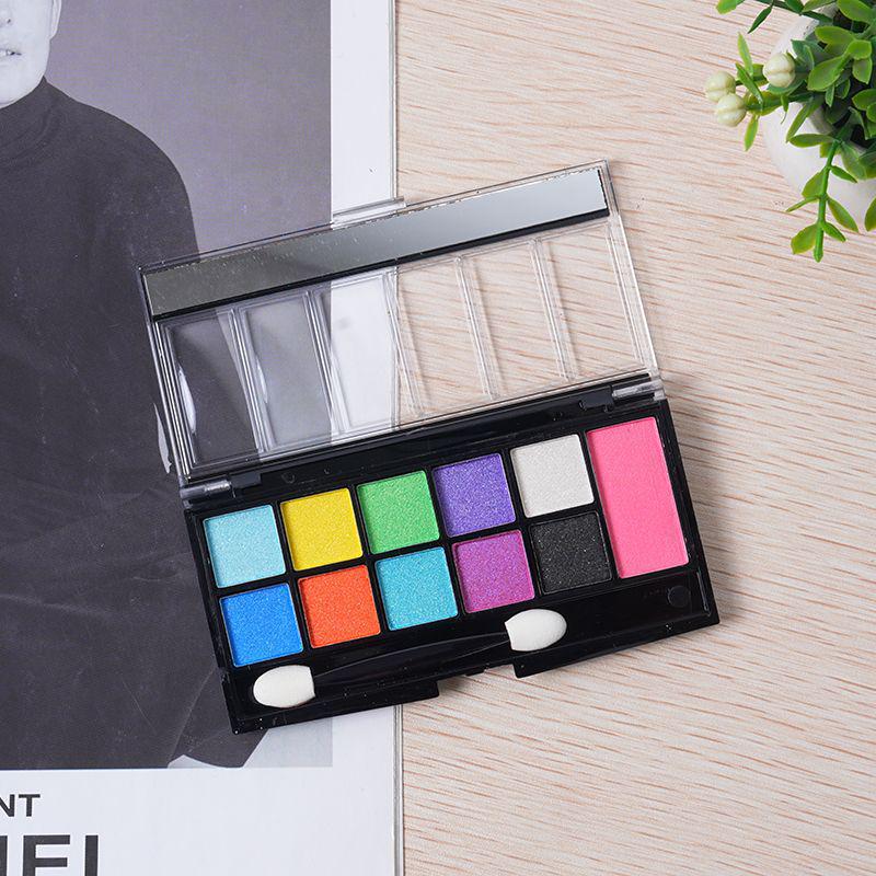 Xibei June 1 Stage Makeup: 12-Color Student Eyeshadow Palette with Pearlescent and Glitter Finish