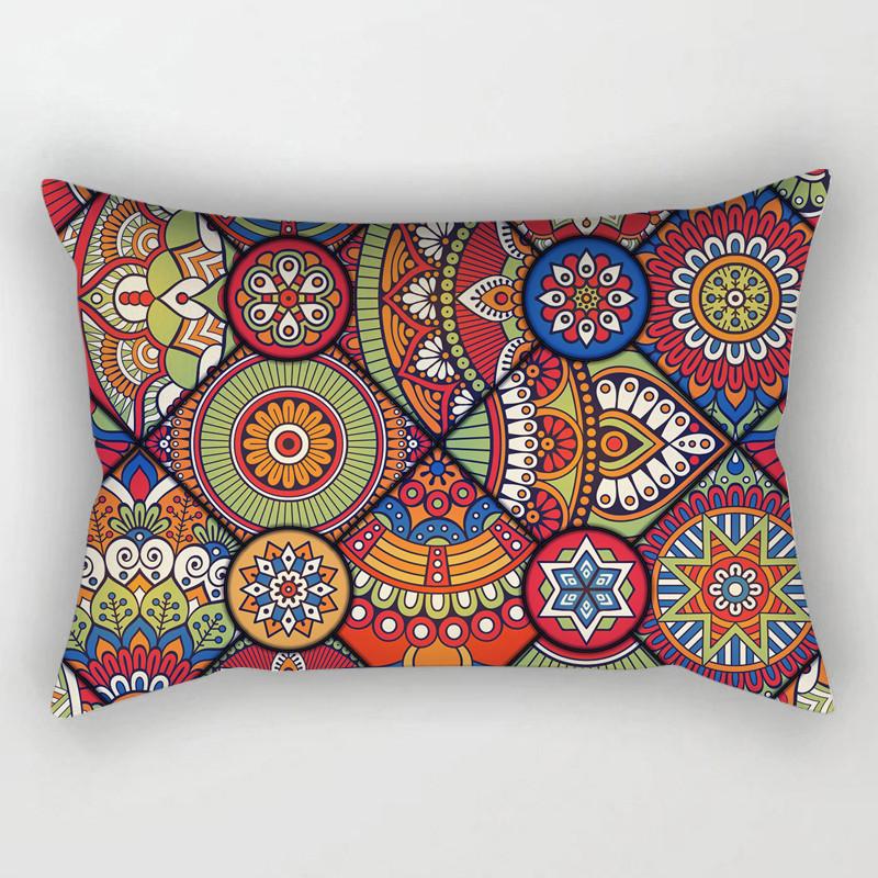 Mandala Cushion Cover 30x50 Polyester Vintage Pattern Pillowcover Decorative Sofa Cushions Throw Pillows Home Decor Pillowcase