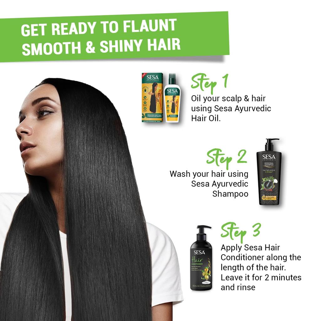 Sesa Hair Conditioner For Dry Frizzy Hair 300Ml | Deep Nourishment For Smooth Soft Silky Hair | Frizz Control & Shine Boost Formula