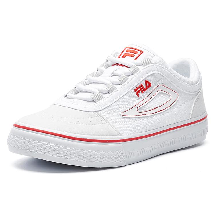 FILA Classic Boarder Skateboard Canvas Shoes White/red F12M034423FWT