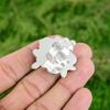 Gift For Her Natural Biwa Pearl Promise Flower Adjustable Ring 925 Silver