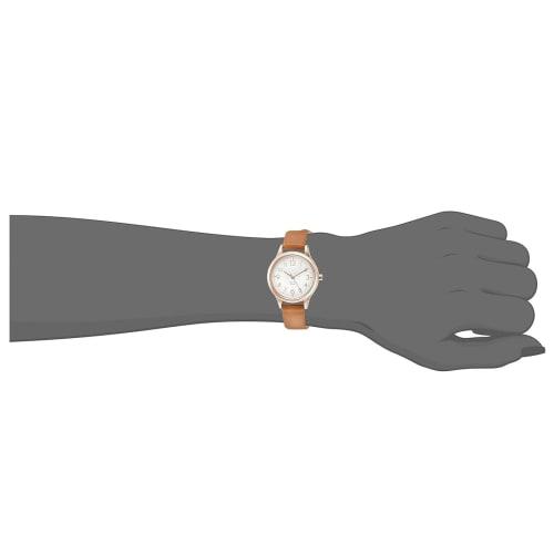 Fieldwork Women's Waterproof Juvia Analog Watch with Leather Strap, Brown, ST257Z-4