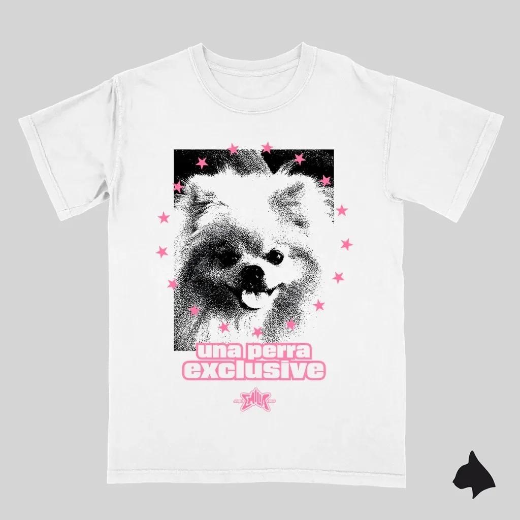Famous Spanish Top Fashion Brand Bershka Tee Emilia Mernes Print Short Sleeve Women T-shirts Cotton Oversized Y2k Female Clothes