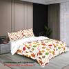 3-piece Christmas Cute Gingerbread Man Pattern Print (1 duvet cover+2 pillowcases, no core) Comfortable Bedding Set