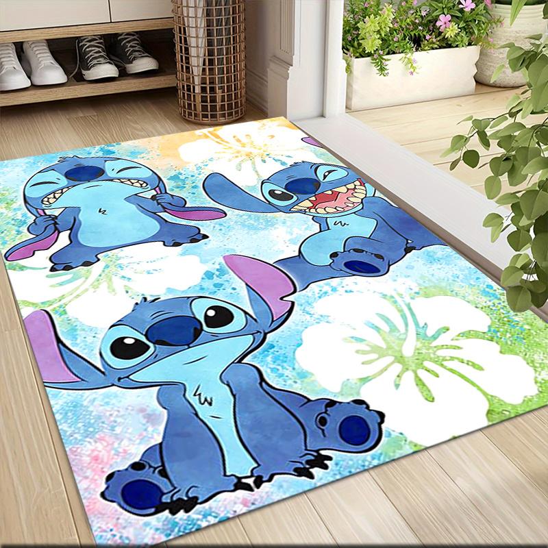 1pc Stitch Cartoon Carpet, 100% Polyester, Non-slip, Machine Washable, Waterproof, Outdoor Yard and Garden Decor, Home and Bedroom Decorative 60cm by 90cm