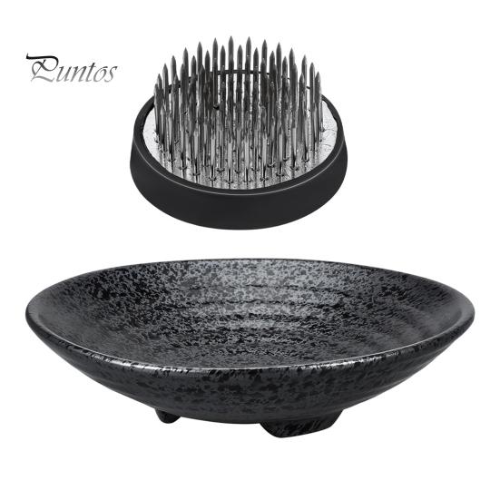 

Цветочная лягушка японский набор икебана настольная керамическая чаша ваза с иглой кэндзан держатель для цветочной композиции для гостиной спальни офиса L