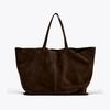 Women's Large Suede Tote Bag Luxury Design Commuter High-end Armpit Bag Soft Handle Fashi Shoulder Handbag for Ladies