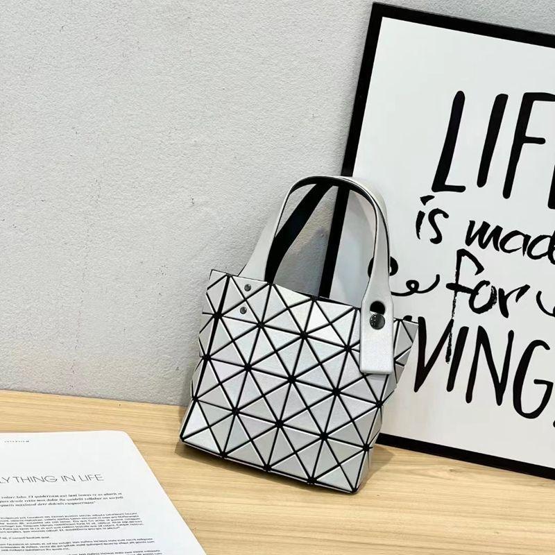 

Silver Small Bag Women s 2025 New Arrival Satchel Bucket Bag Light Luxury Minority Fancy Geometric Diamond Crossbody Bag Silver Upgrade