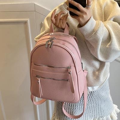 Fashion Casual Small Backpack Female New College Student Schoolbag High Sense Large Capacity Travel Backpack