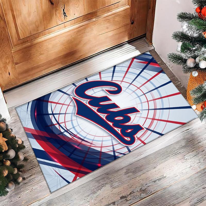 Chicago Cubs Crystal Velvet Carpet Soft Anti?Slip Floor Mat Comfortable Home Living Room Bedroom Decor Rug