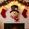 Xmas Tree Hanging Embellishment Christmas Snowman Wooden Sign, Farmhouse Rustic Winter Door Decor, Indoor Home Decorations Welcome Plaque for