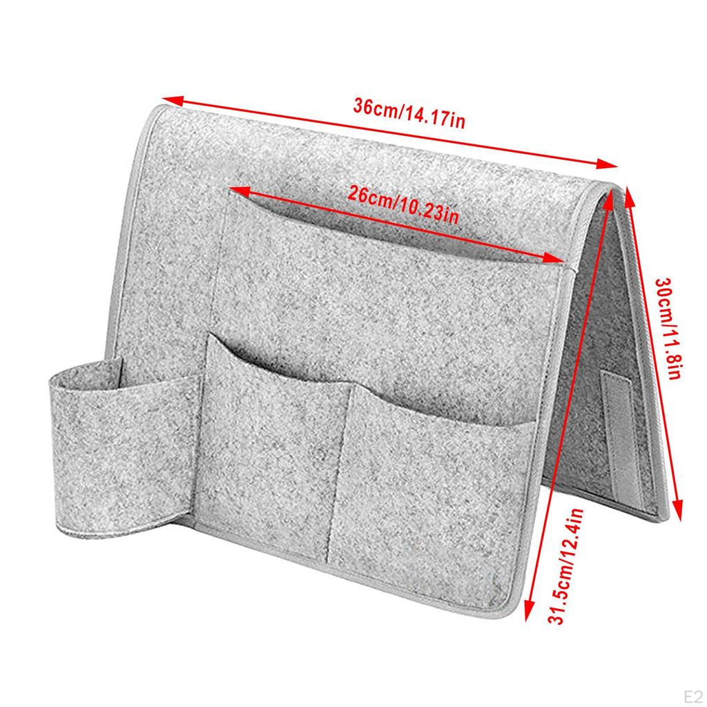 Bedside Bunk Bed Organizer Felt Hanging Storage Bag with Tissue Box, Water , Books Holder for Dorm