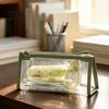 School Supplies Case Transparent PVC Pencil Case, Large Capacity Waterproof Stationery Student Pen Storage Organizer, Durable Zipper Bag for Exam