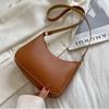 Fashion Casual Solid Color Shoulder Bag For Women High Quality PU Leather Underarm Bag