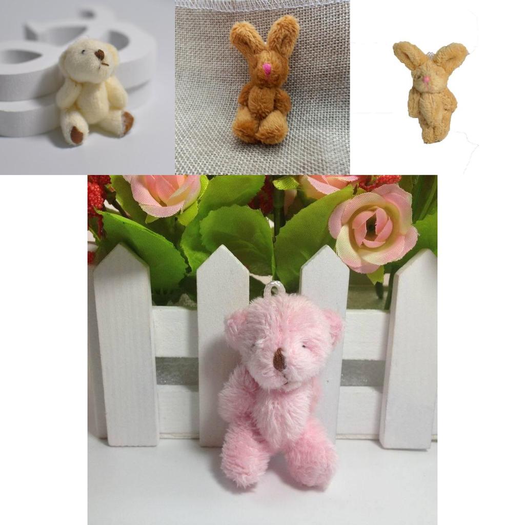 Adorable Mini Cute Plush Toy Tiny Rabbit Bear Doll With Soft And Cozy Feel