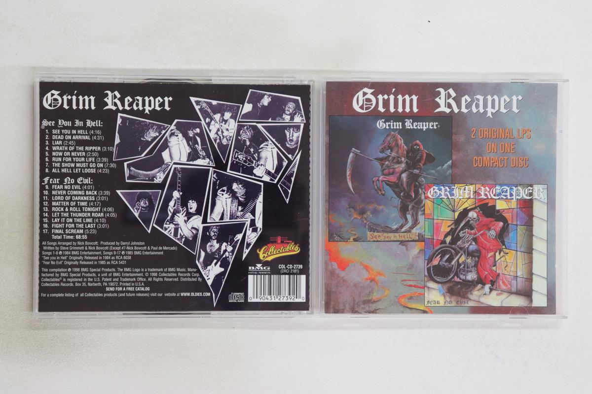 

CD GRIM REAPER - See You In Hell / Fear No Evil COLCD2739 COLLECTABLES US Metal Used