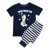 Frozen Boys Snow Much Fun Olaf Stripe Short-Sleeved Long Pyjama Set