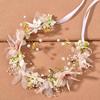 2023 Cerchietto Floreale Stile Fairy Mori per Spose - Ghirlanda di Fiori Vivace Acconciatura da Sposa