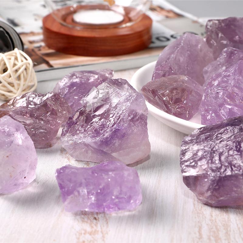 Amethyst Raw Stone Crystal for Fish Tank, Incense Diffuser, and Home Décor